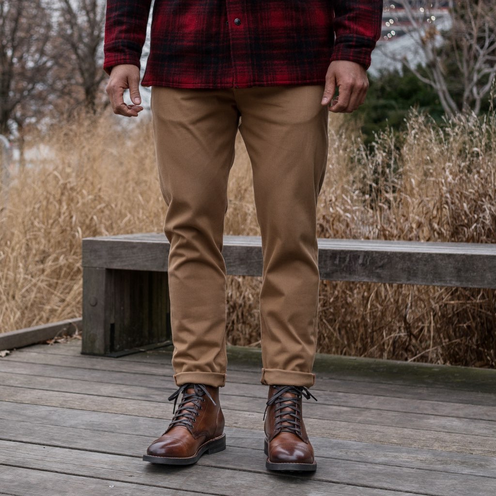 Kato Axe Slim Fit Chinos | Khaki - Image 5