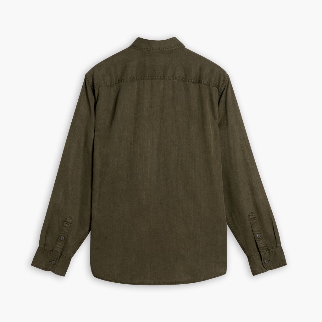 Chambray Workshirt | Olive - Image 2