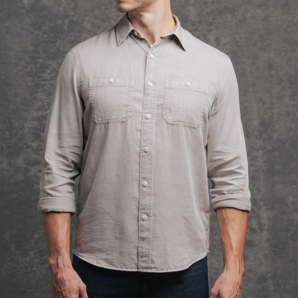 Chambray Workshirt | Oyster - Image 7