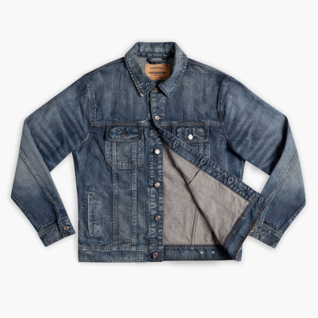 Denim Trucker Jacket | Faded Indigo - Image 5