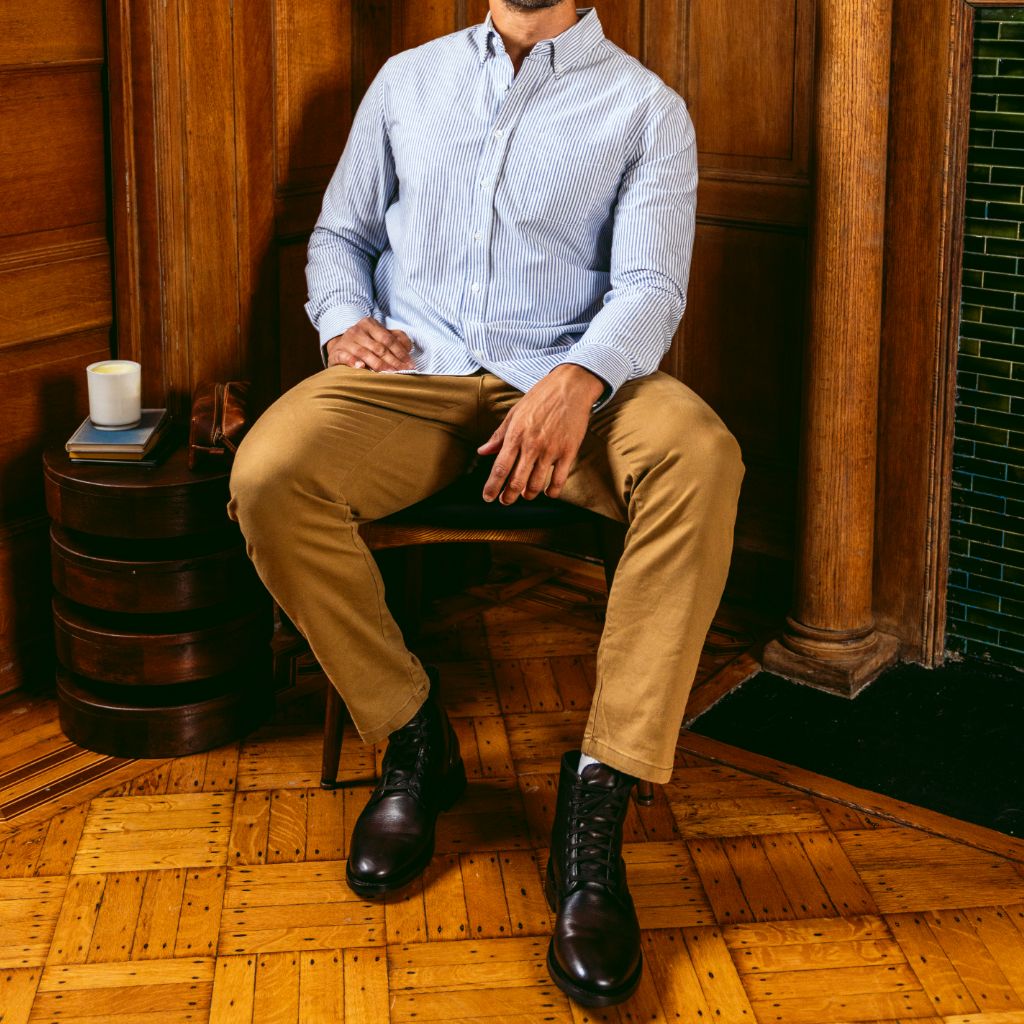 Oxford Shirt | White & Indigo - Image 7