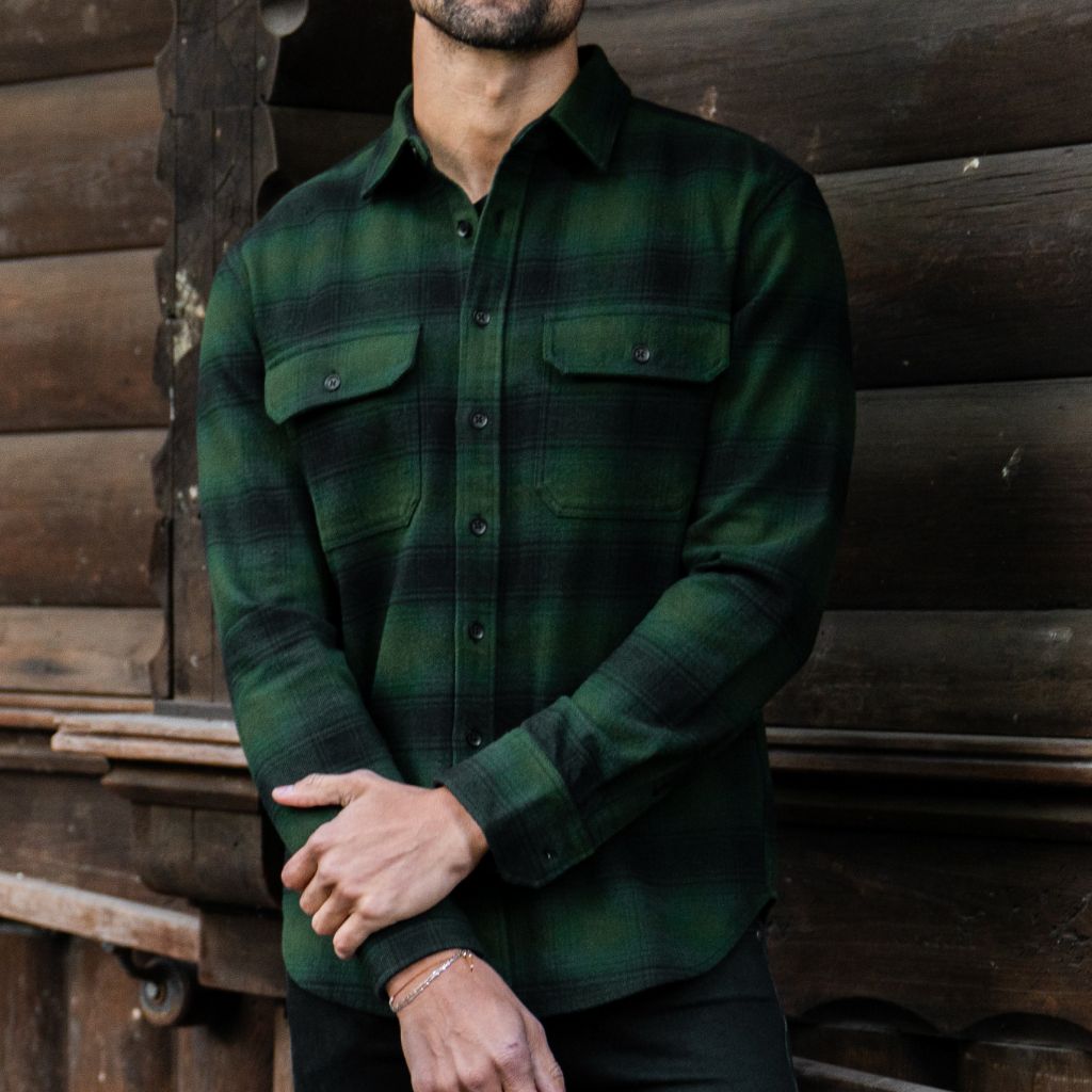 Summit Flannel Shirt | Evergreen - Image 8