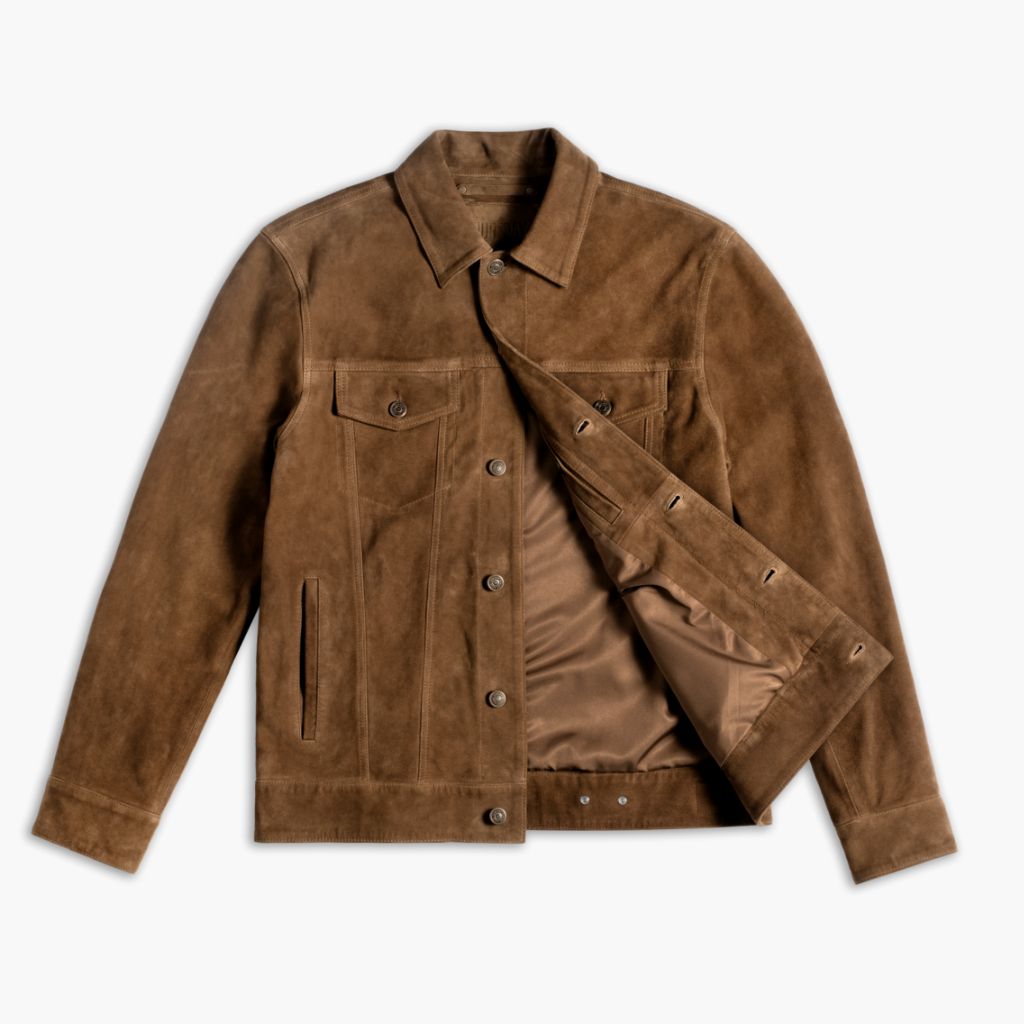 Suede Trucker Jacket | Dusty - Image 5