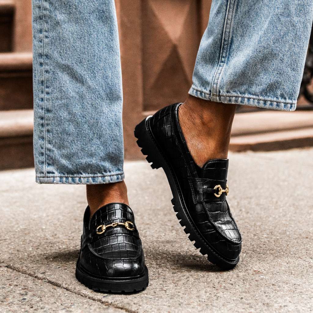 Penny | Black & Gold Croco - Image 6