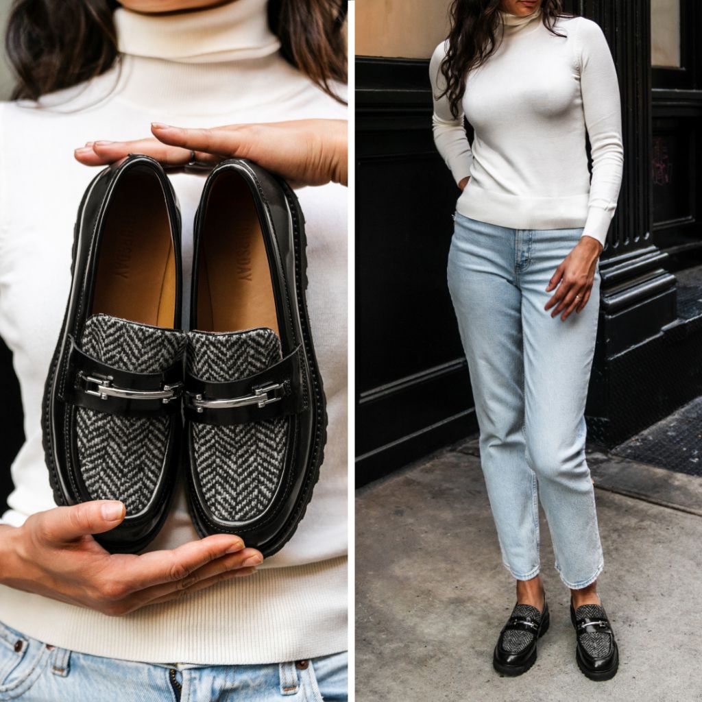 Penny | Black & Silver Herringbone - Image 8