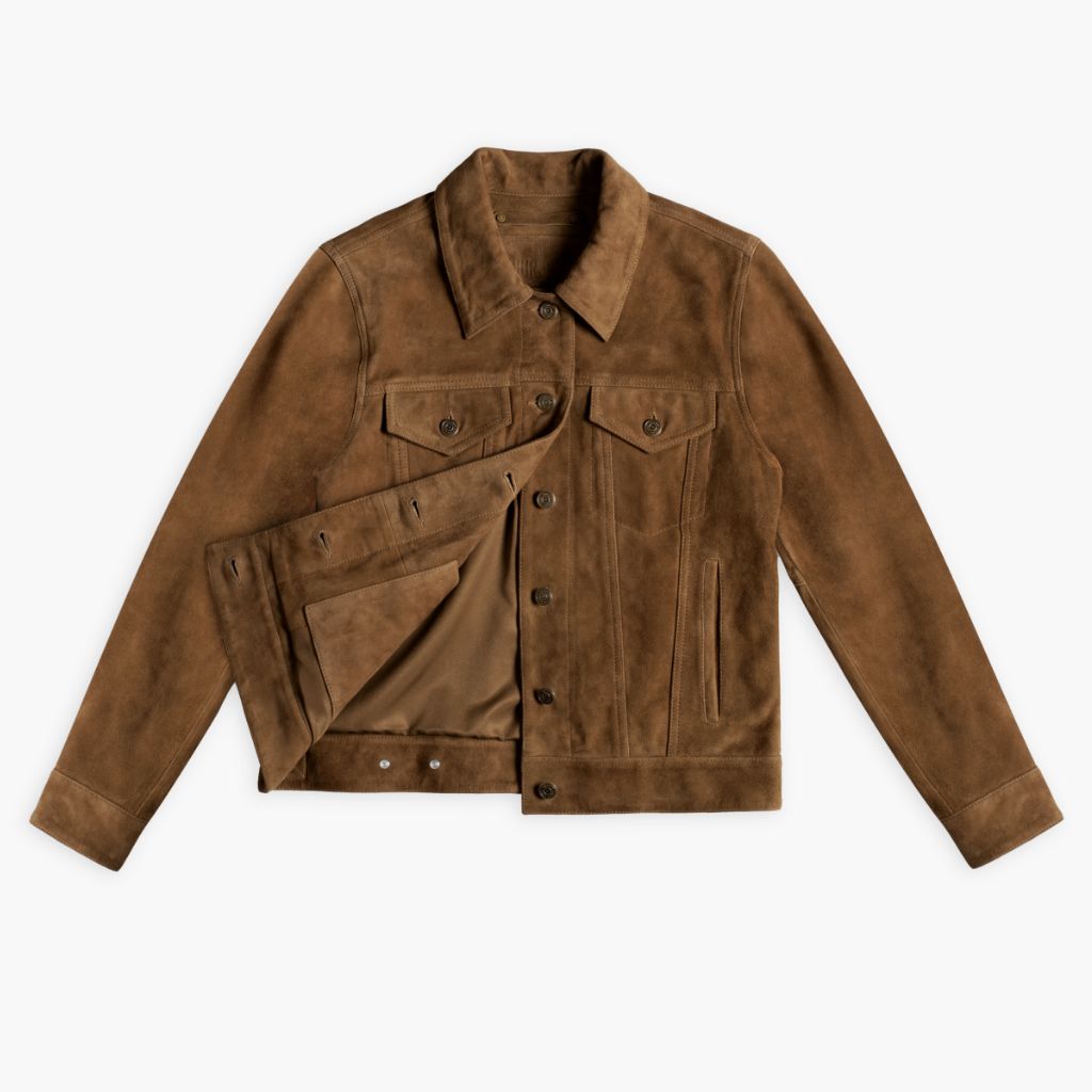 Suede Trucker Jacket | Dusty - Image 5
