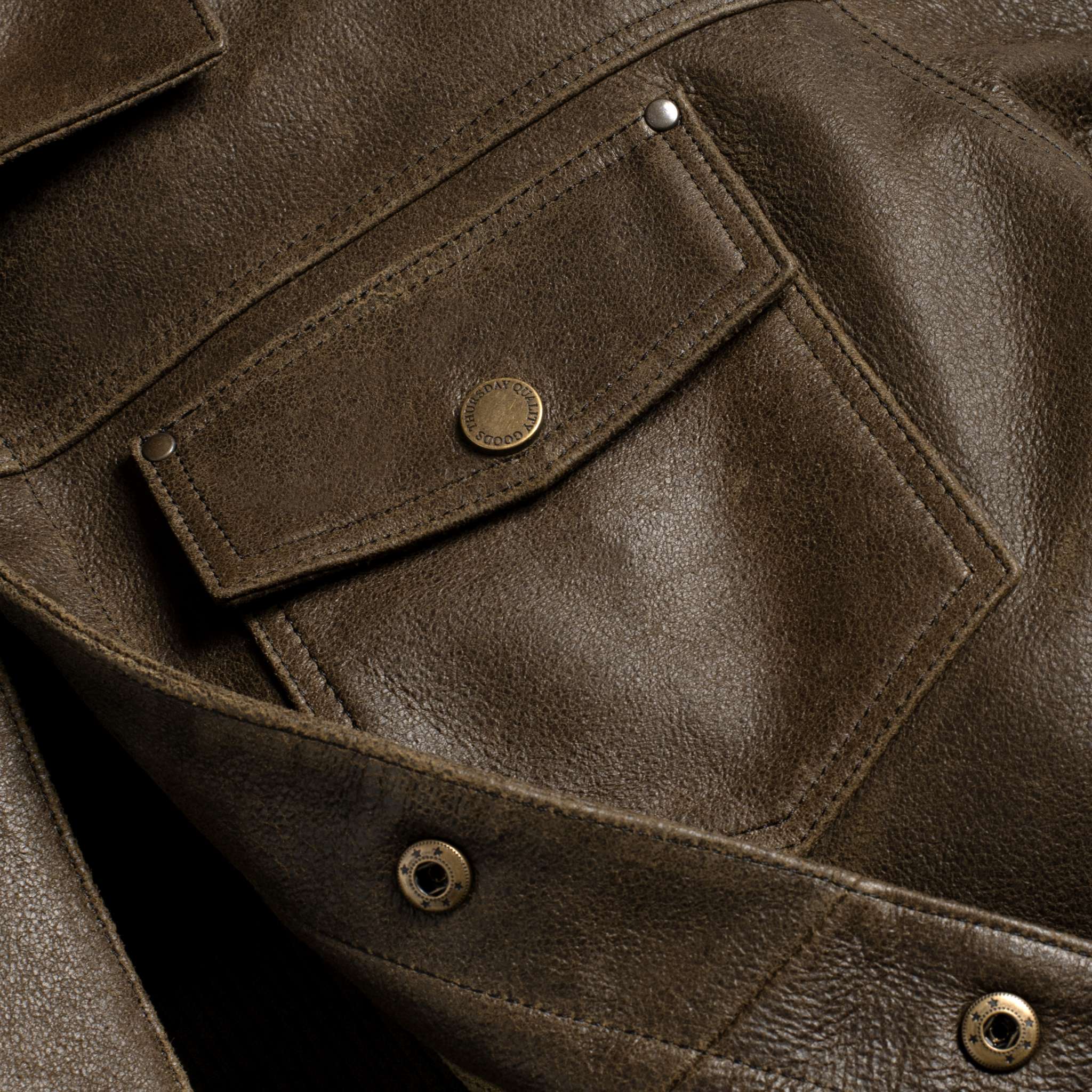 Roughout Cruiser Jacket | Dark Olive - Image 7