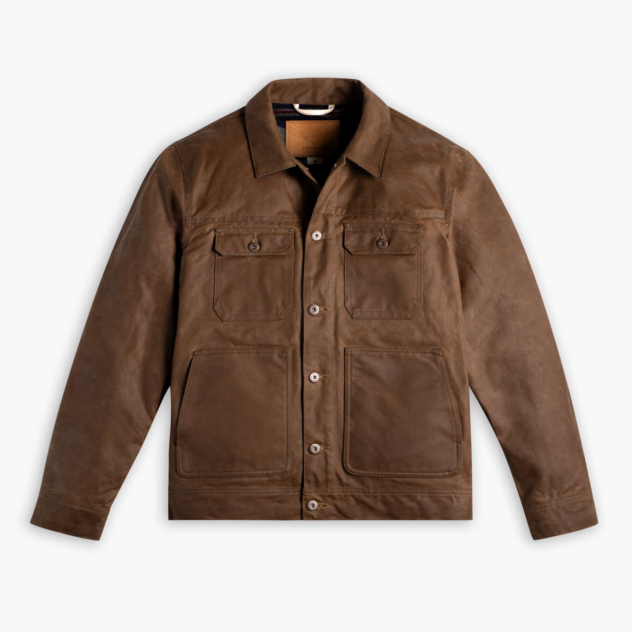 Waxed Trucker Jacket | Coyote - Image 4